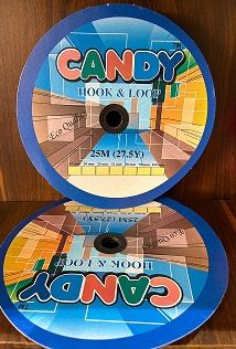 Candy hook and loop rolls