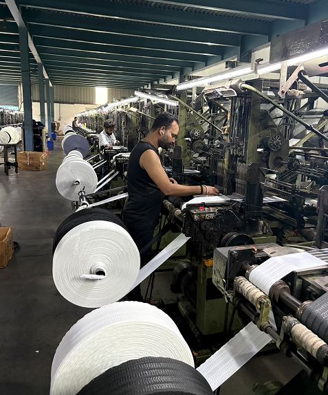 Loom operator at work